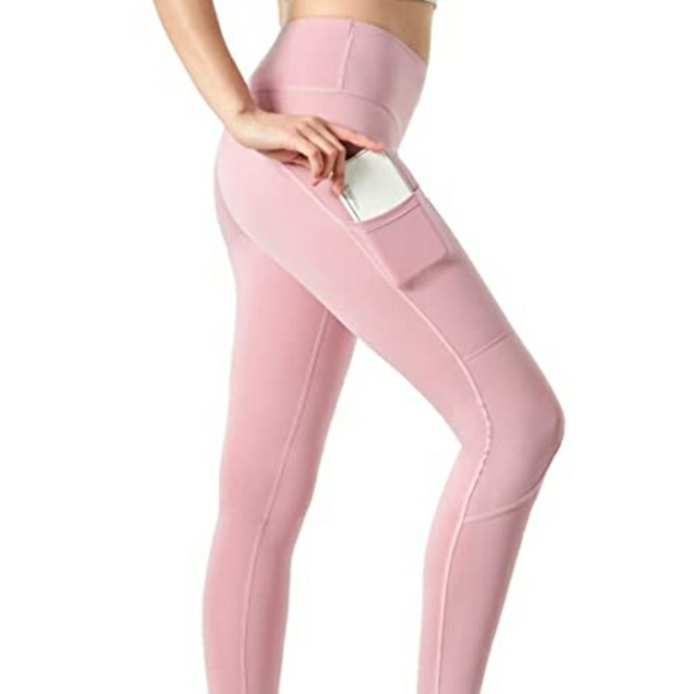 Medium Pink High Waisted Yoga Pants